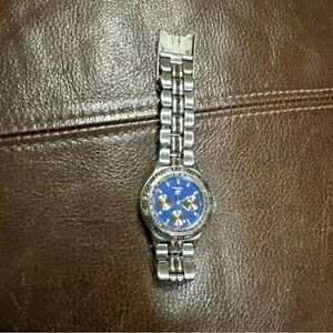 Vintage Fossil Blue (BQ-8793) Stainless Steel w/ Blue Dial‎ Women's Watch. Works
